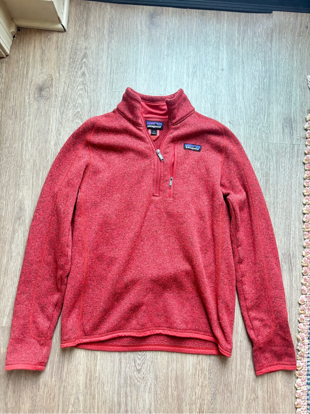 Patagonia Burnt Orange Quarter Zip Fleece